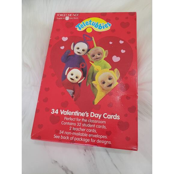 Vintage 1999 American Greetings Teletubbies Valentines - 34 Cards And Envelopes - Picture 1 of 7